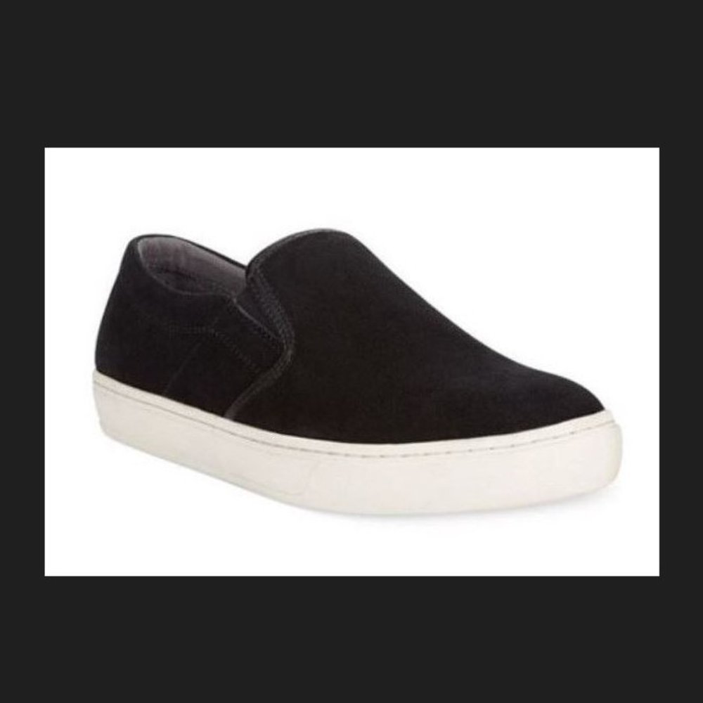 Alfani Men's Slater Suede Slip-On Casual Sneaker Shoe Black Size: 8 M